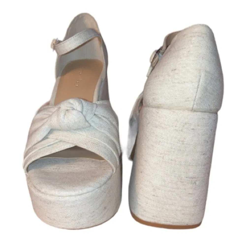 NWOT Copper Key Picnic Linen Knot Platform Sandals size 10
